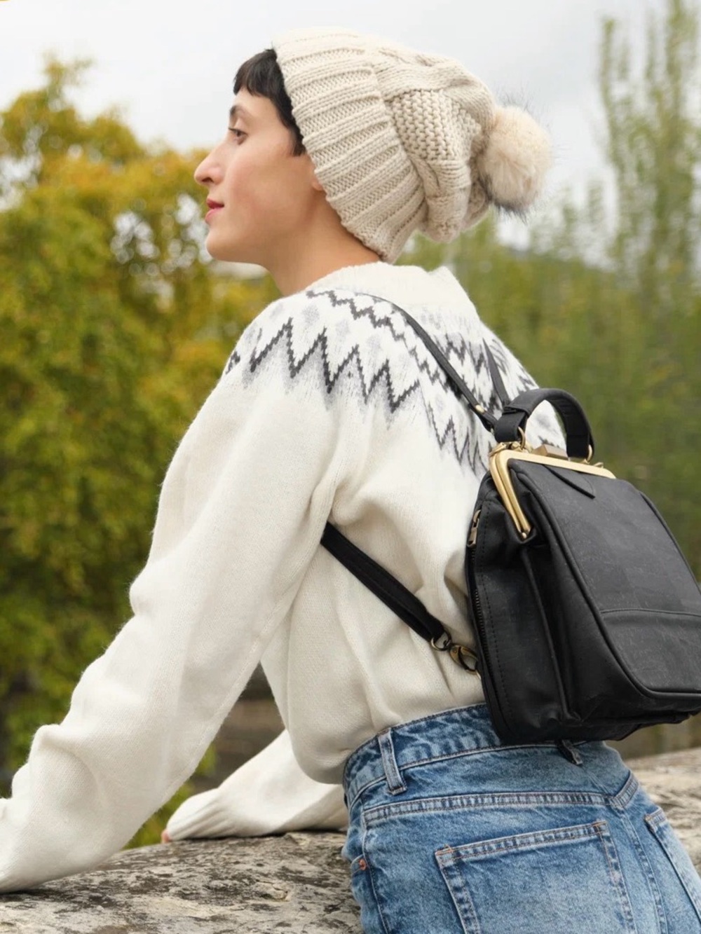 La Flore Bebebark purse / backpack NWOT - Picture 5 of 12